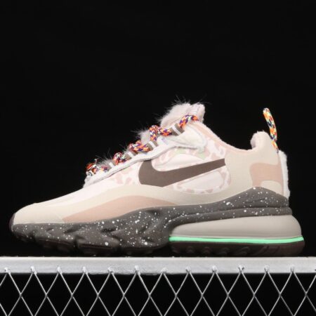 NIKE Air Max 270React new high-frequency mesh function half-palm air cushion running shoes DC3277-181,