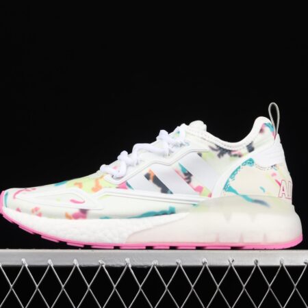 Adidas ZX 2K Boost GX5405 2021 summer new clover popcorn vintage running shoes