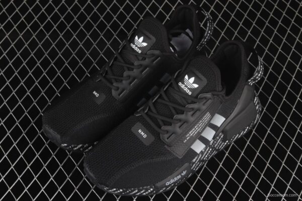 Adidas NMD R1 Boost V2 GX1120 second generation elastic knitted surface popcorn running shoes - Image 6