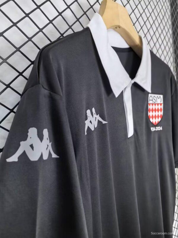 24/25 AS Monaco Black 100th Anniversary Special Jersey - Image 3