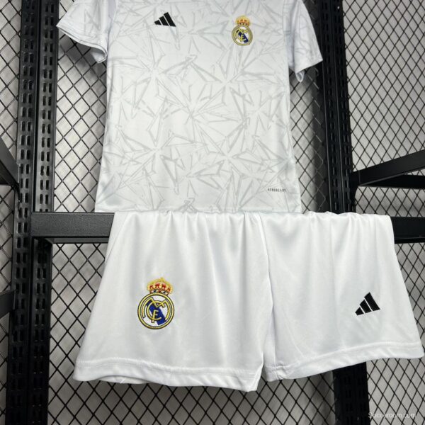 24/25 Kids Real Madrid White Pre-match Training Jersey - Image 2