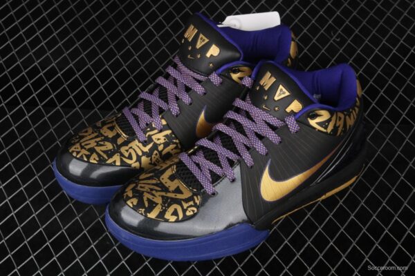 NIKE Zoom Kobe 4 Protro Kobe Bryant four generations of collection grade reengraved black gold MVP low-top men's basketball shoes 354187-001 - Image 8