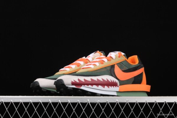 BAPE Shark Mouth x Sacai x NIKE LVD Waffle Daybreak co-signed catwalk style double hook Swoosh running shoes BV0073-007 - Image 13