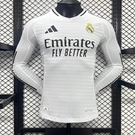 Player Version 24/25 Real Madrid Home Long Sleeve Jersey