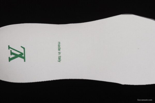 Authentic LV 2021ss early spring fashion catwalk sneakers 410N White Green - Image 5