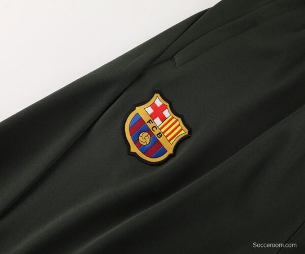 23/24 Barcelona Dark Green Half Zipper Jacket+Pants - Image 23