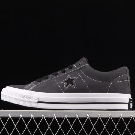 Converse One Star 74 Converse fur black gray low upper skateboard shoes 163247C