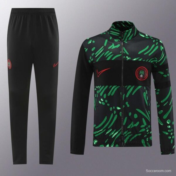 2024 Nigeria Black/Green Full Zipper Jacket +Long Pants - Image 19