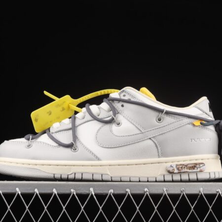 OFF-White x NIKE DUNK Low OW gray SB buckle rebound fashion casual board shoes DM1602-105