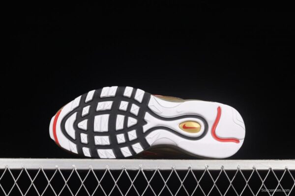 NIKE Air Max 97 SE bullet black gold matching air cushion running shoes AQ4137-200 - Image 14