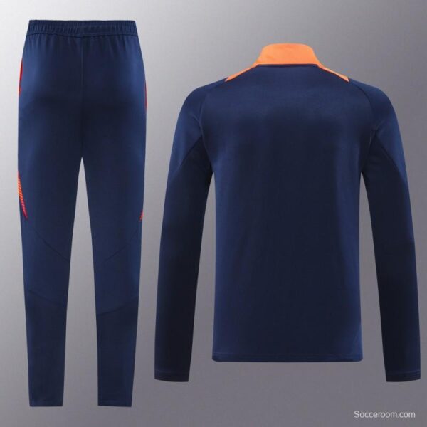 24/25 Manchester United Navy/Orange Full Zipper Jacket +Long Pants - Image 16