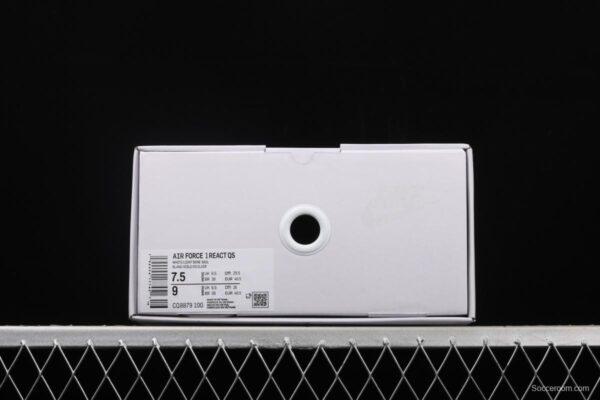 NIKE Air Force 1 React QS Light Bone Analysis of Ice Blue low Upper Board shoes CQ8879-100 - Image 13