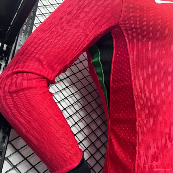Player Version 2024 Portugal Home Long Sleeve Jersey - Image 6