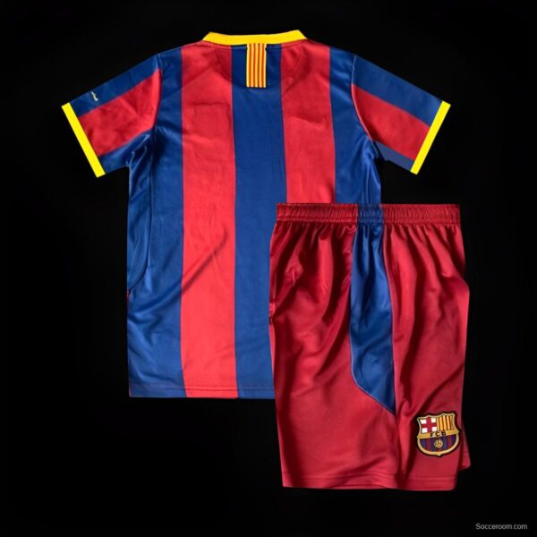 Retro Kids 10/11 Barcelona Home Jersey - Image 2