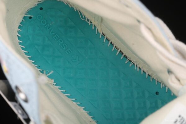 Converse 1970 Korean version milk blue floret high top leisure board shoes 570917C - Image 4