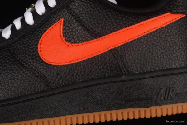 NIKE Air Force 1y07 Low raw rubber black and red litchi pattern low-top casual board shoes AA4082-001 - Image 7