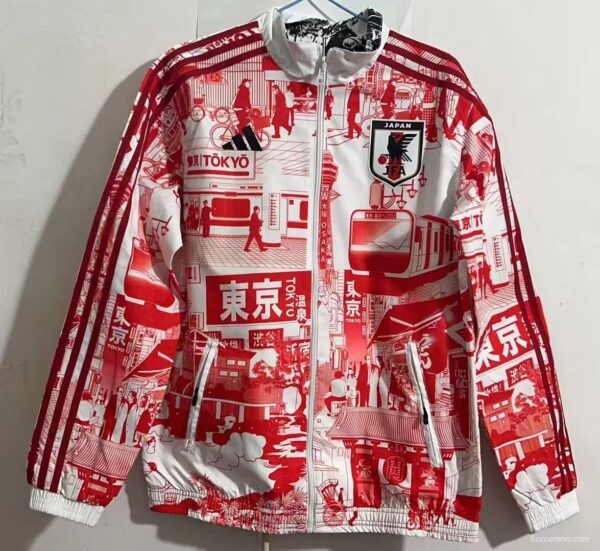 2023 Japan Captain Tsubas x Tokyo Red Reversible Reversible Full Zipper Jacket - Image 7