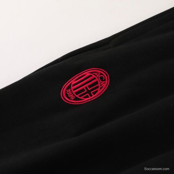 24/25 AC Milan Red/Black Hoodie Full Zipper Jacket +Long Pants - Image 21