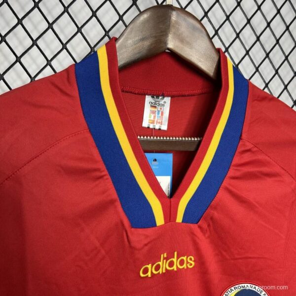 Retro 1994 Romania Away Red Jersey - Image 5