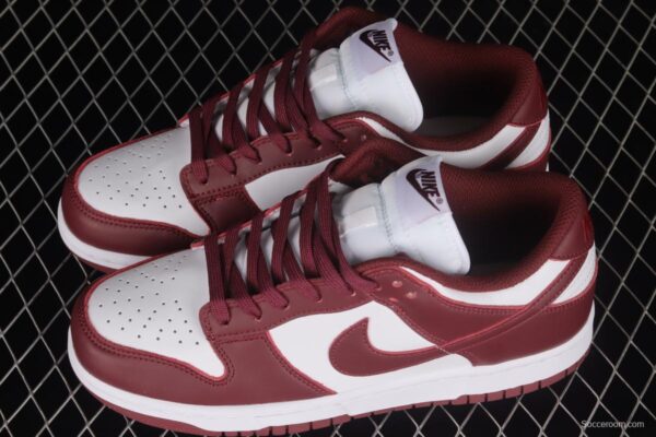 NIKE SB DUNK Low Prm wine red and white color matching SB buckle broken rebound fashion casual shoes DD1503-108 - Image 10