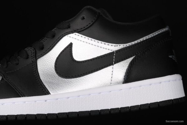 Air Jordan 1 Low low-top black silver culture leisure sports shoes DA5551-001 - Image 7
