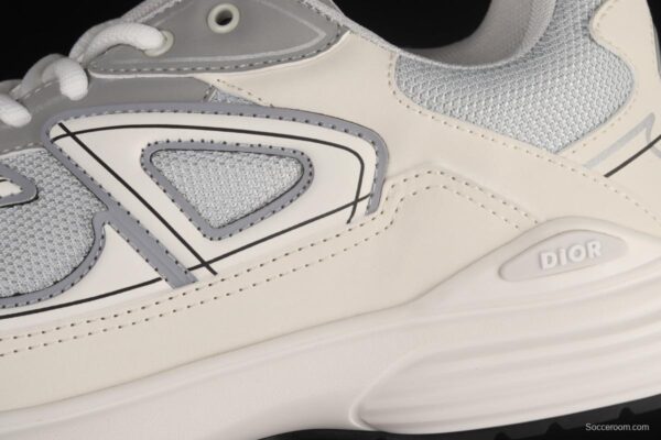 Dior B30 Microfiber Mesh B30 CD series sports shoes LY66140 Grey/White - Image 7