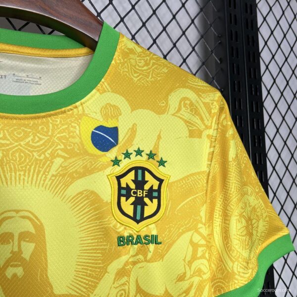 2024 Brazil Christ Yellow Goalkeeper Special Jersey - Image 6