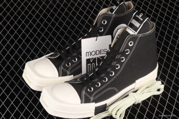 Rick Owens Drkshdw x Converse Turbodrk Hi square head co-named high-top canvas shoes 172344C - Image 10