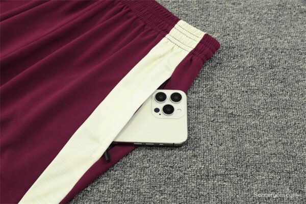 24/25 Bayern Munich Wine Half Zipper Jacket+Long Pants - Image 4