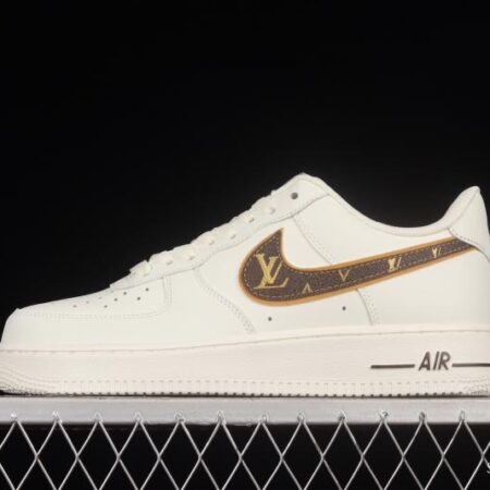 LV x NIKE Air Force 1'07 Low joint custom low-top casual sneakers KV3696-880
