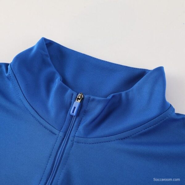 2024 Adidas Blue Half Zipper Jacket+Pants - Image 6