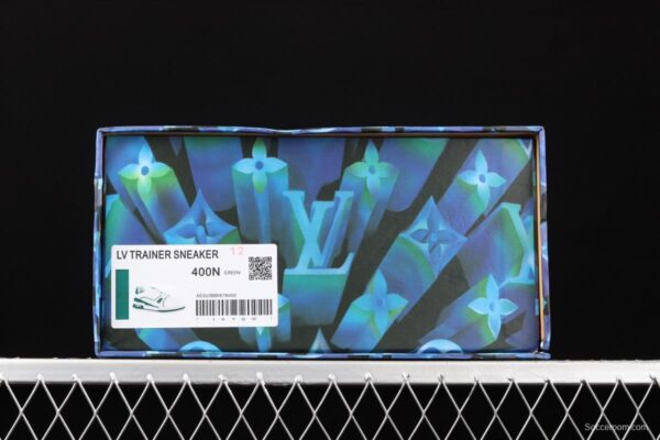 Authentic LV 2021ss early spring fashion catwalk sneakers 400N GREEN - Image 12