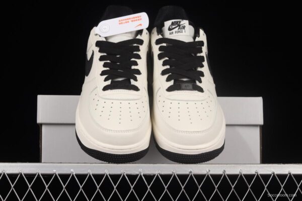 NIKE Air Force 1x 07 Low beige black color matching low-top casual board shoes MK9636-125 - Image 12