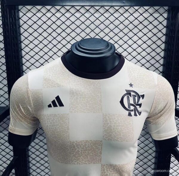 Player Version 24/25 Flamengo Pre-Match White Training Jersey - Image 3
