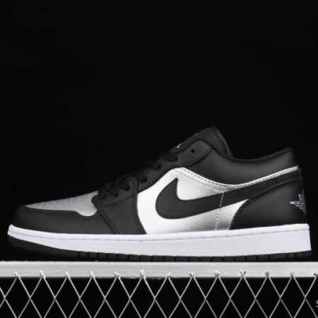 Air Jordan 1 Low low-top black silver culture leisure sports shoes DA5551-001