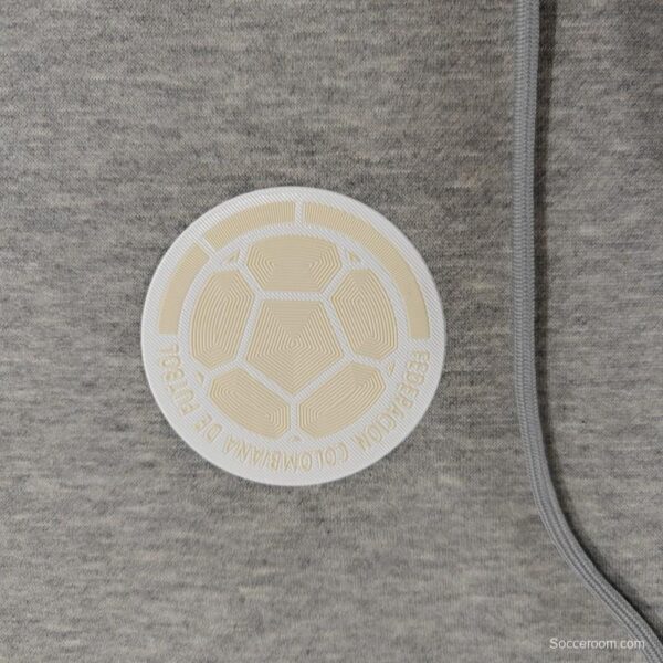 2024 Colombia 100th Black/Navy/Grey/Beige/White Hoodie With Golden Badge - Image 8