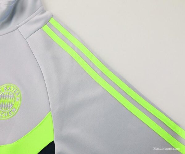 24/25 Bayern Munich Grey/Black Full Zipper Jacket +Long Pants - Image 10