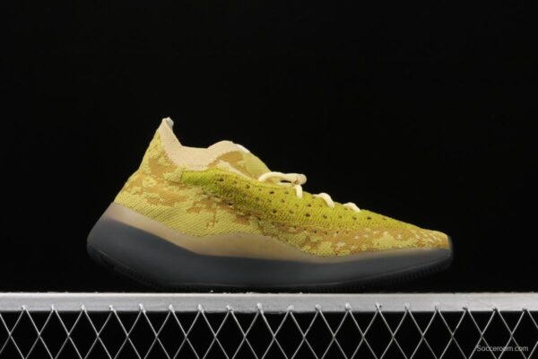 Adidas Yeezy Boost 380 Hylte Glow FZ4990 Kanye jointly limited coconut 380 fluorescent yellow luminous running shoes - Image 17