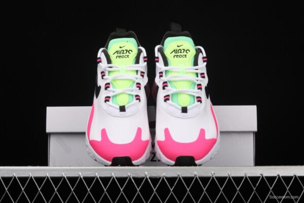 NIKE Air Max 270React new high-frequency mesh function half-palm air cushion cushioning running cloth shoes CJ0619-101 - Image 11