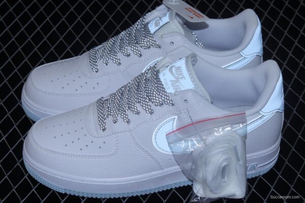 NIKE Air Force 1'07 Low SU19 White Blue 3M Reflective Low Top Casual Sneakers AQ2566-201 - Image 10