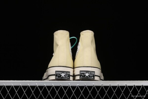Converse 70s spring new color environmental protection cream yellow high top leisure board shoes 170795C - Image 12