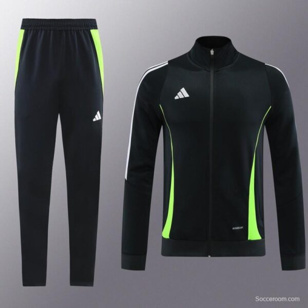 2024 Adidas Black/Green Full Zipper Jacket+Pants - Image 16