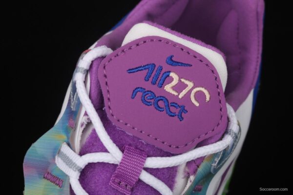 NIKE Air Max 270React new high-frequency mesh hollowing out function half-palm air cushion running shoes CW0630-100 - Image 7