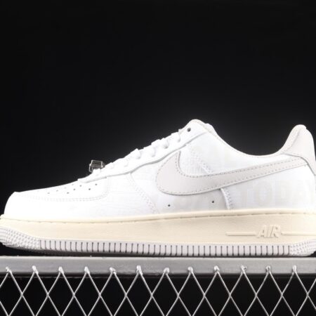 NIKE Air Force 11607 Premium Toll Free white gray low-top casual board shoes CJ1631-100