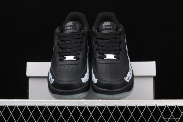 NIKE Air Force 1x 07 Skeleton QS Halloween luminous skeleton limited casual board shoes BQ7541-001 - Image 12