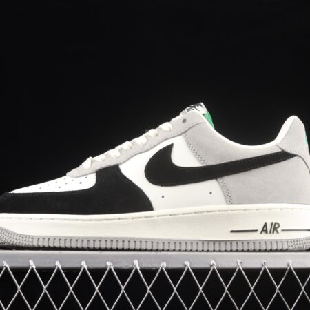 NIKE Air Force 1x 07 Low black, gray and green color matching low-top casual board shoes DQ2396-026