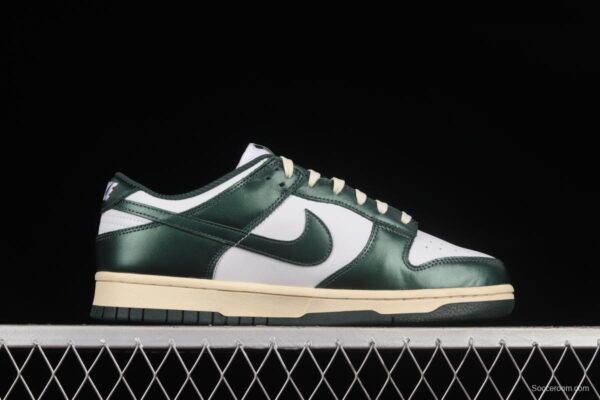 NIKE SB DUNK Low Vintage Green Navy Green Distressed SB Buckle Backboard Fashion Casual Sneakers DQ8580-100 - Image 2