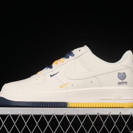 NIKE Air Force 11407 Low Su19 beige blue yellow Memphis Grizzlies city limited low-top casual board shoes TN2569-307
