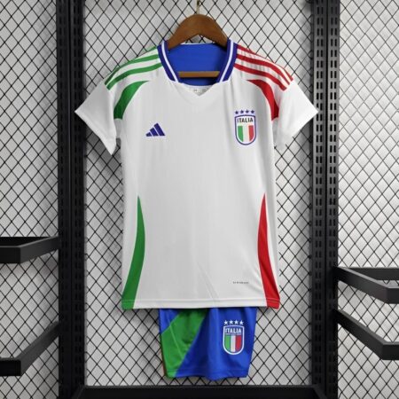 2024 Kids Italy Away White Jersey
