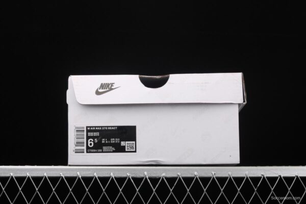 NIKE Air Max 270React 2020 new high-frequency net hollowing out function half-palm air cushion running shoes CT5064-100 - Image 10